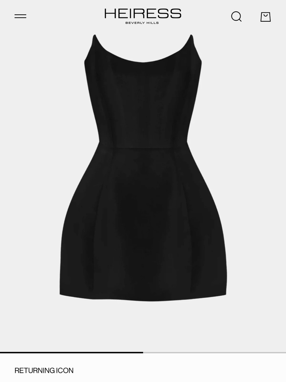 Heiress Beverly Hills The Sheen Corset Black Mini Dress
